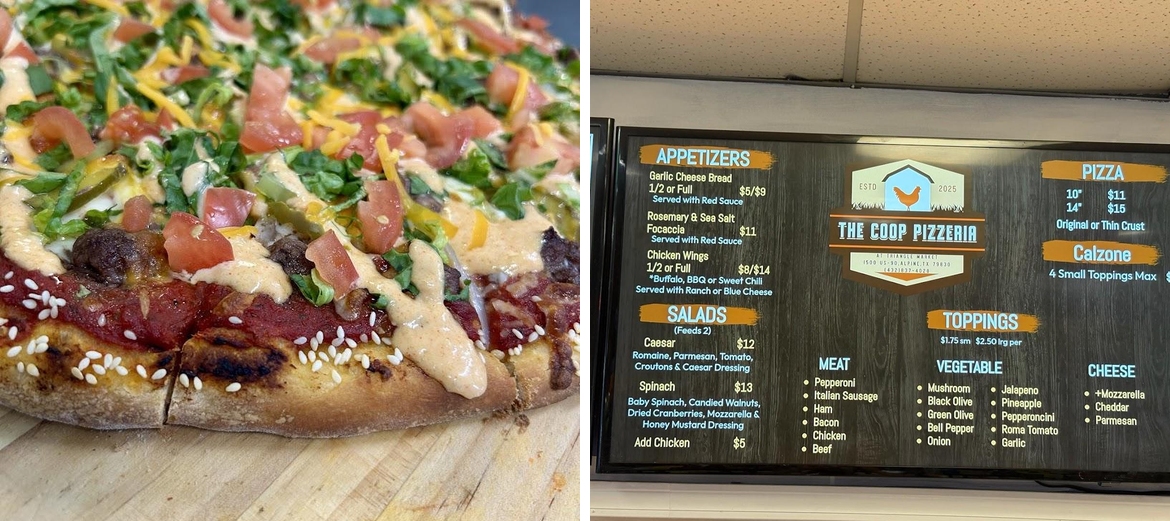 Coop Pizzeria Menu